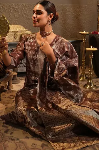 Women Ethnic Motifs Regular Kurta with Trousers & With Dupatta