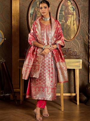Women Ethnic Motifs Regular Kurta with Trousers & With Dupatta 1