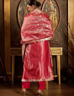 Women Ethnic Motifs Regular Kurta with Trousers & With Dupatta 4