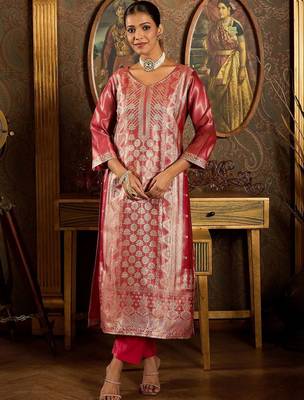 Women Ethnic Motifs Regular Kurta with Trousers & With Dupatta 5