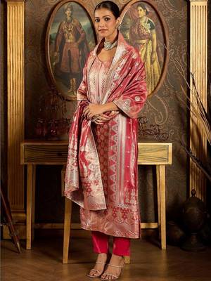 Women Ethnic Motifs Regular Kurta with Trousers & With Dupatta 6