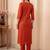 Women Ethnic Motifs Embroidered Regular Thread Work Kurta with Trousers