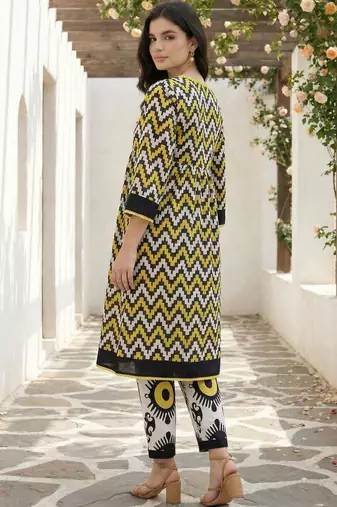 Women Printed Regular Pure Cotton Kurta with Trousers