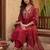 Women Ethnic Motifs Embroidered Regular Kurta with Trousers & With Dupatta