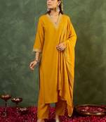 Women Ethnic Motifs Embroidered Regular Sequinned Kurta with Trousers & With Dupatta