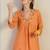 Women Ethnic Motifs Embroidered Panelled Thread Work Pure Cotton Kurta with Trousers