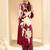 Women Floral Printed Regular Sequinned Kurta with Salwar
