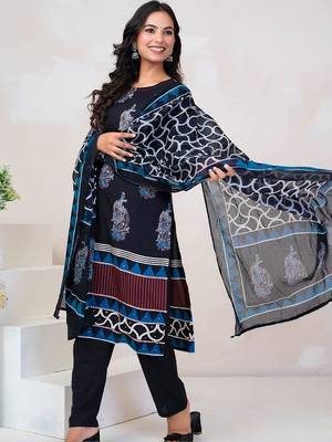 Women Paisley Printed Regular Sequinned Pure Cotton Kurta with Trousers & With Dupatta 5
