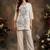 Women Ethnic Motifs Embroidered Regular Thread Work Pure Cotton Kurta with Trousers