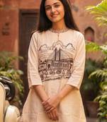 Women Printed Regular Kurti with Trousers
