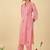 Women Regular Thread Work Pure Cotton Kurta with Trousers