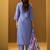 Floral Regular Thread Work Kurta With Trousers & Dupatta
