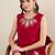Women Solid Embroidered Kurta with Trousers