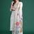 Floral Embroidered Thread Work Kurta With Trousers & Dupatta