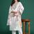 Floral Embroidered Thread Work Kurta With Trousers & Dupatta