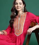 Ethnic Motifs Embroidered Kurta with Trousers