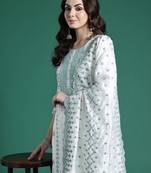 Ethnic Motifs Embroidered Kurta with Trousers & Dupatta