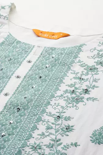 Ethnic Motifs Embroidered Kurta with Trousers & Dupatta