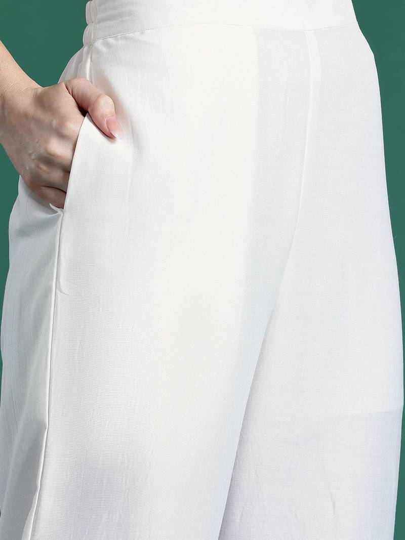 Ethnic Motifs Embroidered Kurta with Trousers & Dupatta