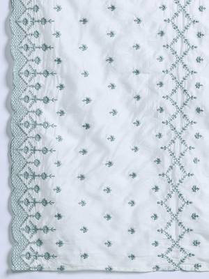 Ethnic Motifs Embroidered Kurta with Trousers & Dupatta 4