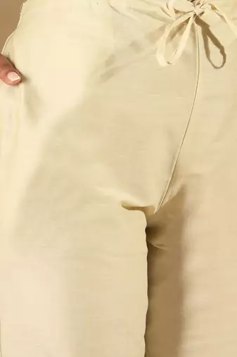Floral Embroidered U-Neck Straight Kurta With Trousers And Dupatta