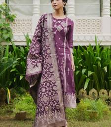 Women Woven Design Regular Kurta with Trousers & With Dupatta