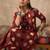 Women Ethnic Motifs Printed Pleated Pure Cotton Kurta with Trousers