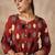 Women Ethnic Motifs Printed Pleated Pure Cotton Kurta with Trousers