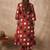 Women Ethnic Motifs Printed Pleated Pure Cotton Kurta with Trousers