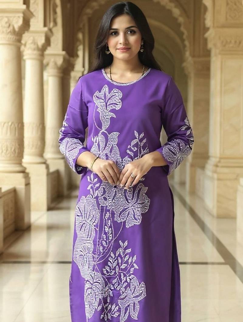 Women Floral Embroidered Kurta with Trousers