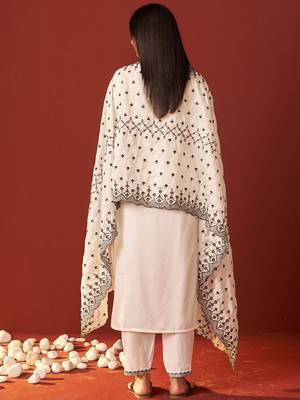 Women Floral Embroidered Kurta with Trousers & Dupatta 5