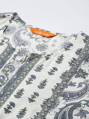 Ethnic Motifs Printed Panelled Pure Cotton Kurta with Trousers & Dupatta 2
