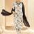 Floral Printed Embellished Pure Cotton Straight Kurta with Trouser And Dupatta
