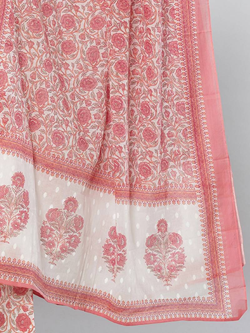 Ethnic Motifs Printed Empire Pure Cotton Kurta with Palazzos & Dupatta
