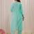 Floral Embroidered Regular Aari Work Kurta with Trousers & With Dupatta