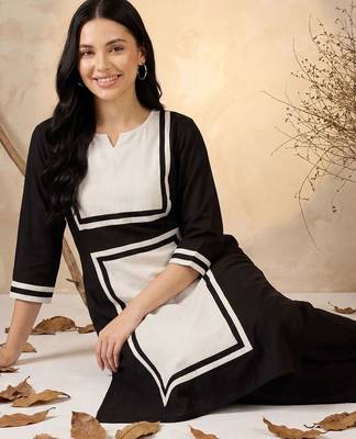 Women Colourblocked Regular Chanderi Silk Kurta with Trousers 5