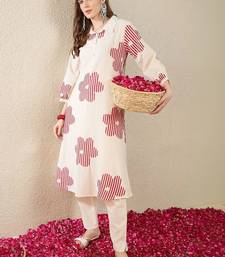 Women Printed Regular Pure Cotton Kurta with Trousers