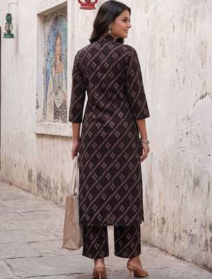 Women Ethnic Motifs Printed Regular Pure Cotton Kurta with Trousers 3