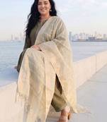 Women Ethnic Motifs Regular Kurta with Trousers & With Dupatta