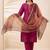 Women Regular Thread Work Kurta with Trousers & With Dupatta