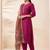 Women Regular Thread Work Kurta with Trousers & With Dupatta
