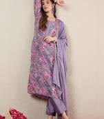 Women Floral Printed Regular Kurta with Trousers & With Dupatta