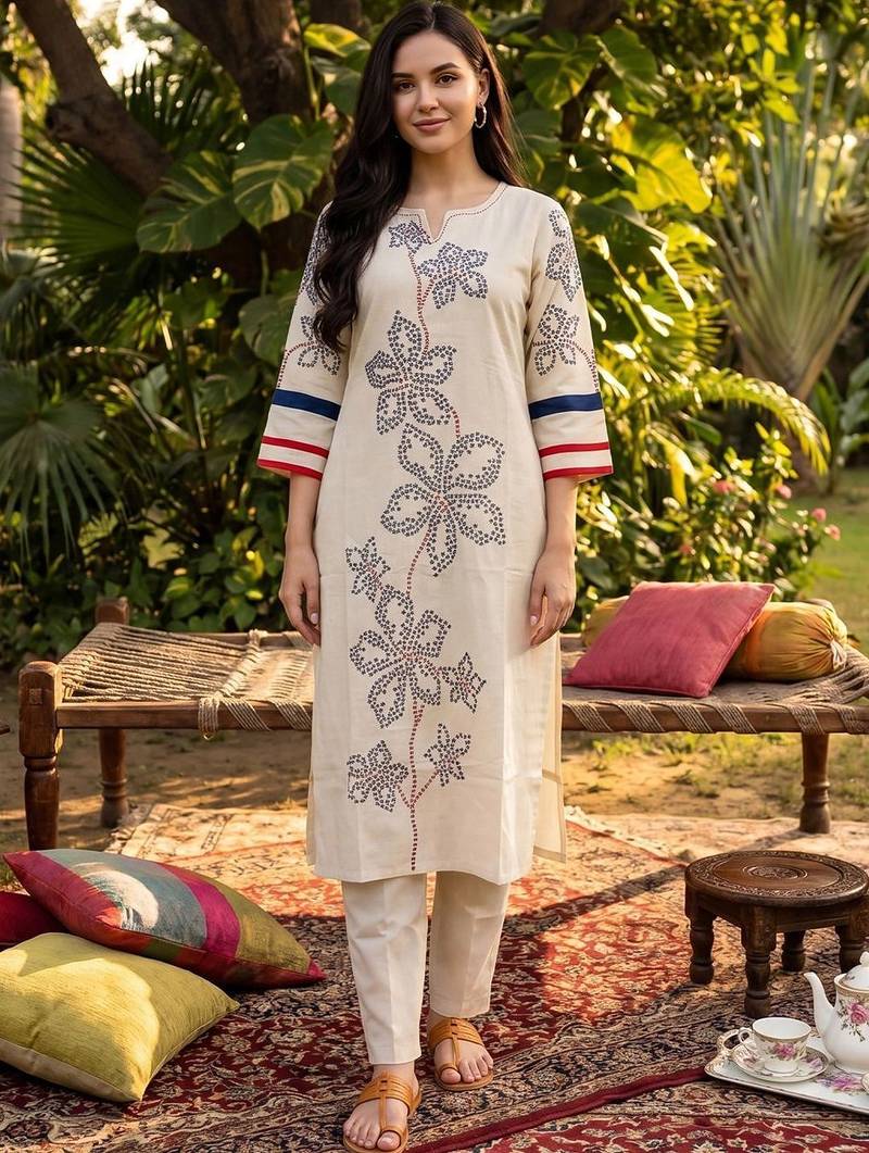 Women Ethnic Motifs Printed Regular Kurta with Trousers