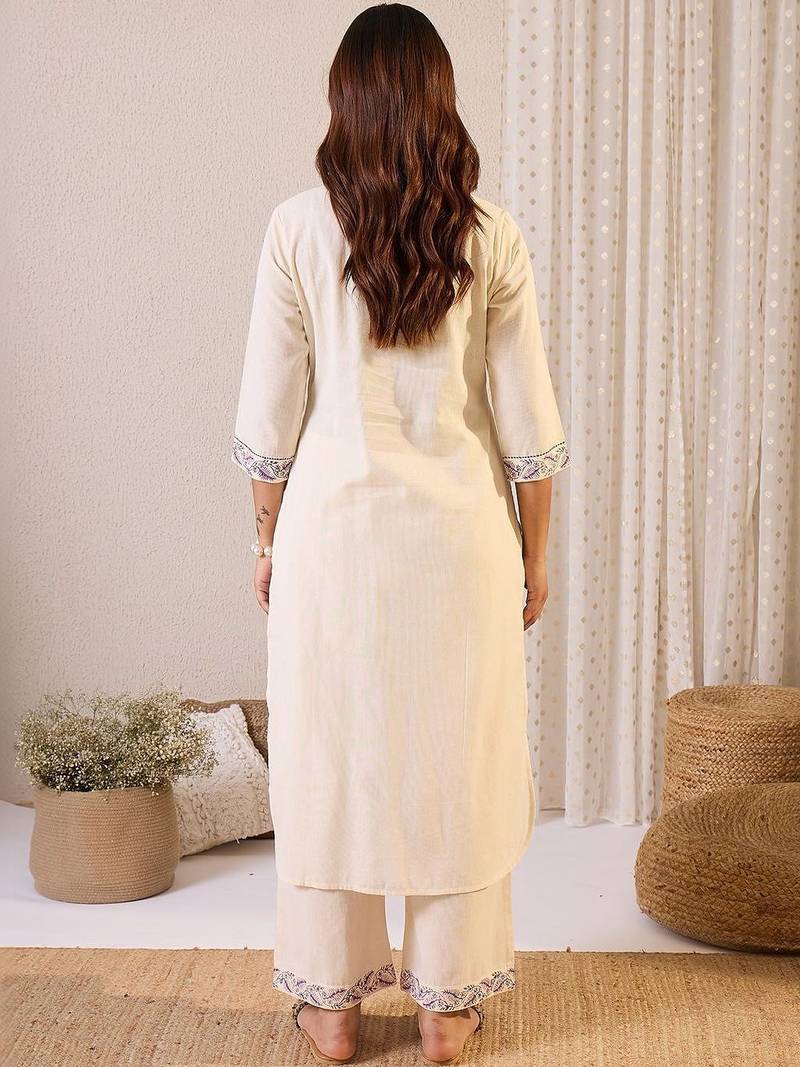 Women Ethnic Motifs Printed Regular Pure Cotton Kurta with Palazzos