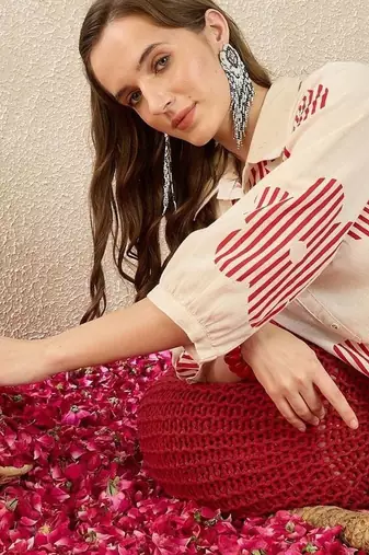 Women Ethnic Motifs Printed Regular Pure Cotton Kurta with Trousers