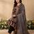Women Ethnic Motifs Printed Regular Thread Work Pure Cotton Kurta with Trousers & With Dupatta