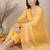 Women Bandhani Printed Regular Sequinned Kurta with Trousers & With Dupatta