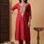 Women Ethnic Motifs Embroidered Regular Sequinned Liva Kurta with Trousers