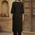 Women Embroidered Regular Black Thread Work Kurta with Trousers
