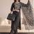 Women Floral Printed Regular Thread Work Kurta with Trousers & With Dupatta